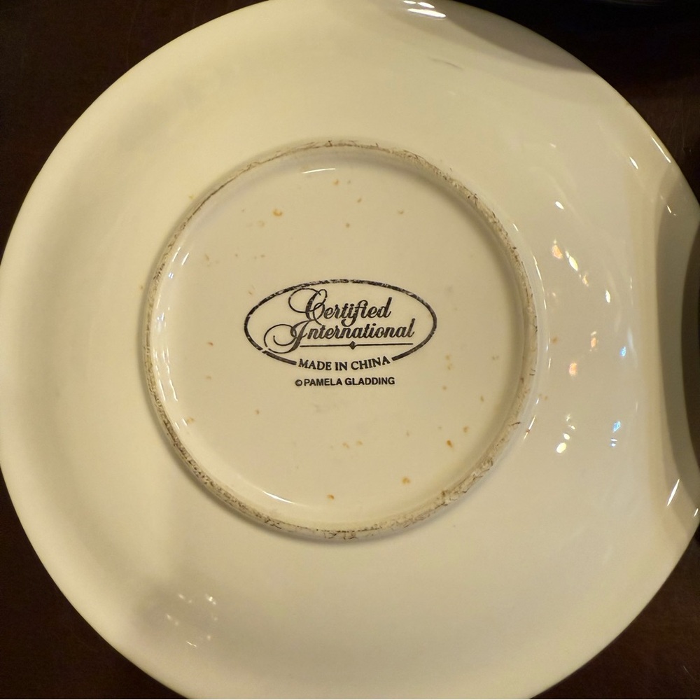 Certified International Pamela Gladding Salad Plates Botanical Butterfly - Picture 7 of 7